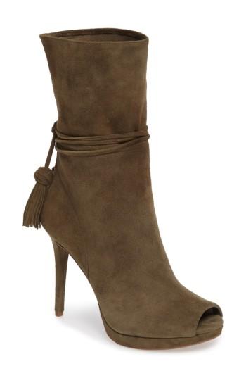 Women's Michael Michael Kors Peep Toe Bootie .5 M - Green