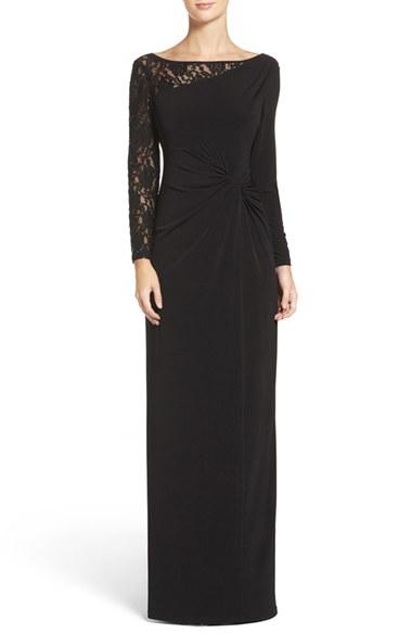 Women's Ellen Tracy Sequin Lace & Jersey Gown
