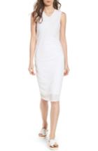 Women's James Perse Shirred Midi Dress - White