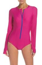 Women's Mott 50 Long Sleeve One-piece Swimsuit - Pink