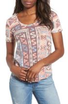 Women's Lucky Brand Graphic Print Tee - Coral