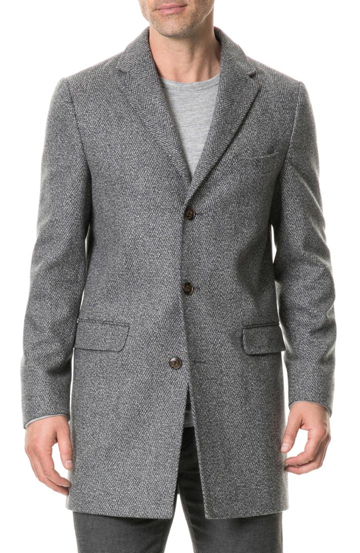 Men's Rodd & Gunn Mcgowans Place Wool Blend Coat, Size - Grey