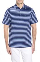Men's Johnnie-o Battle Classic Fit Stripe Stretch Jersey Polo - Blue