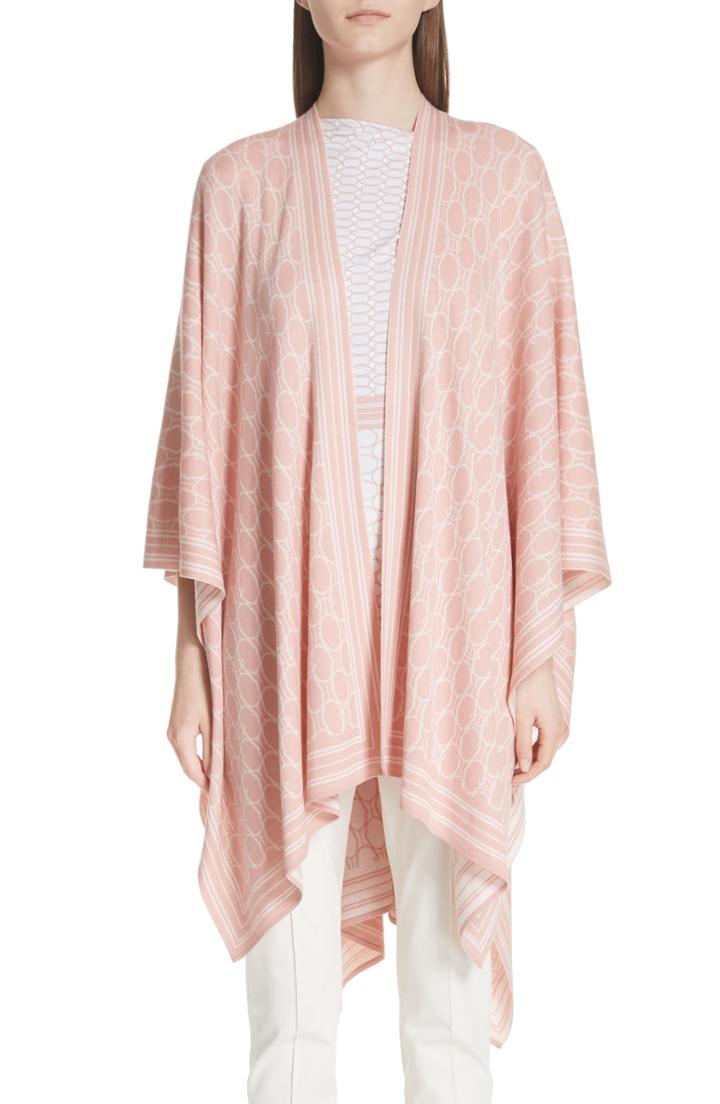 Women's St. John Collection Striped Links Jacquard Reversible Wrap