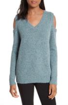 Women's Rebecca Minkoff Page Cold Shoulder Sweater, Size - Blue/green