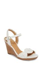 Women's Jack Rogers 'clare' Rope Wedge Leather Sandal M - White
