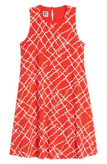 Women's Anne Klein Print Swing Dress - Red