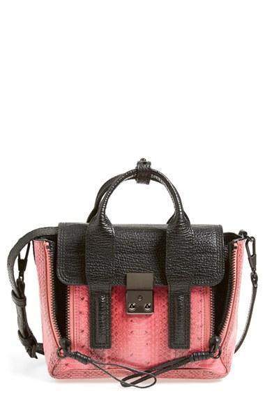 3.1 Phillip Lim 'mini Pashli' Leather & Genuine Snakeskin Satchel