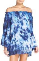 Women's Surf Gypsy Off The Shoulder Cover-up Tunic - Blue