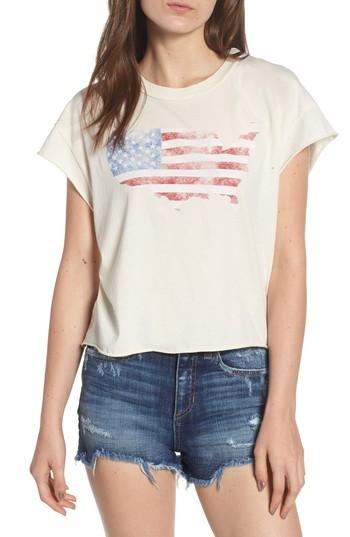 Women's Pst By Project Social T Usa Vintage Look Tee - Ivory