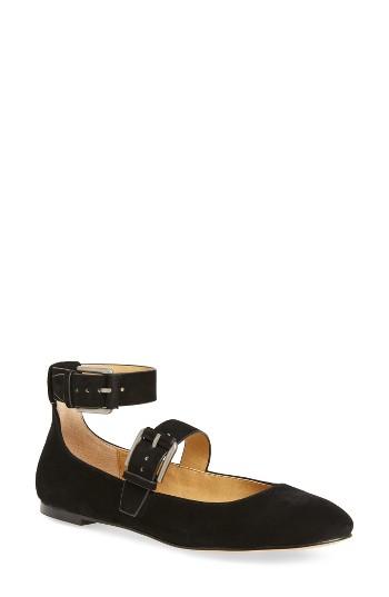 Women's Splendid Dalenna Ankle Strap Ballet Flat M - Black