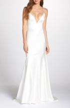 Women's Noel And Jean By Katie May Reflection Bias Cut Satin Wedding Dress - Ivory