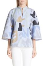 Women's Lafayette 148 New York Carla Urban Ethos Stripe Blouse - Blue