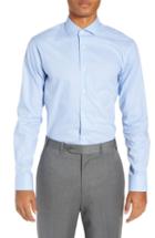 Men's Tiger Of Sweden Farrell Trim Fit Dot Dress Shirt Eu - Blue