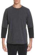 Men's Remi Relief Three-quarter Sleeve T-shirt - Black