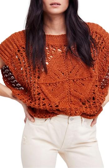 Women's Free People Diamond In The Rough Sweater - Orange