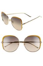 Women's Gucci 58mm Gradient Sunglasses - Gold/ Pink/ Grey Gradient