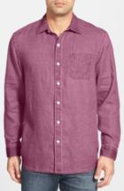Men's Tommy Bahama 'sea Glass Breezer' Original Fit Linen Shirt, Size - Purple