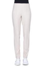 Women's Akris Melissa Stretch Wool Flannel Pants - Ivory