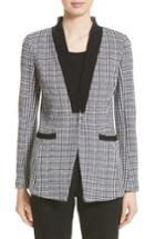Women's St. John Collection Mini Houndstooth Plaid Jacket