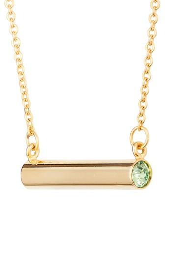 Women's Stella Valle August Crystal Bar Pendant Necklace