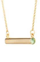 Women's Stella Valle August Crystal Bar Pendant Necklace