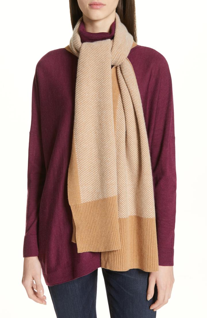 Women's Eileen Fisher Cashmere & Wool Scarf, Size - Brown