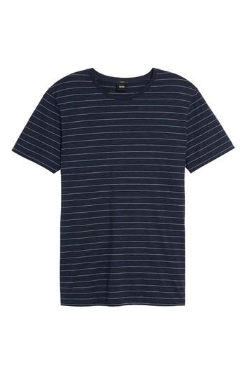 Men's Boss Hugo Boss Tessler Stripe Slim Fit T-shirt, Size - Blue