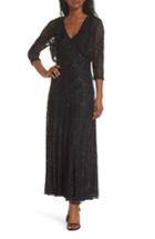 Women's Pisarro Nights Beaded Lace Evening Dress With Bolero - Black