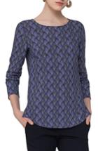 Women's Akris Punto Alice Lac Rocas Print Blouse