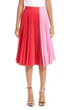 Women's Calvin Klein 205w39nyc Bicolor Pleated Skirt Us / 40 It - Red