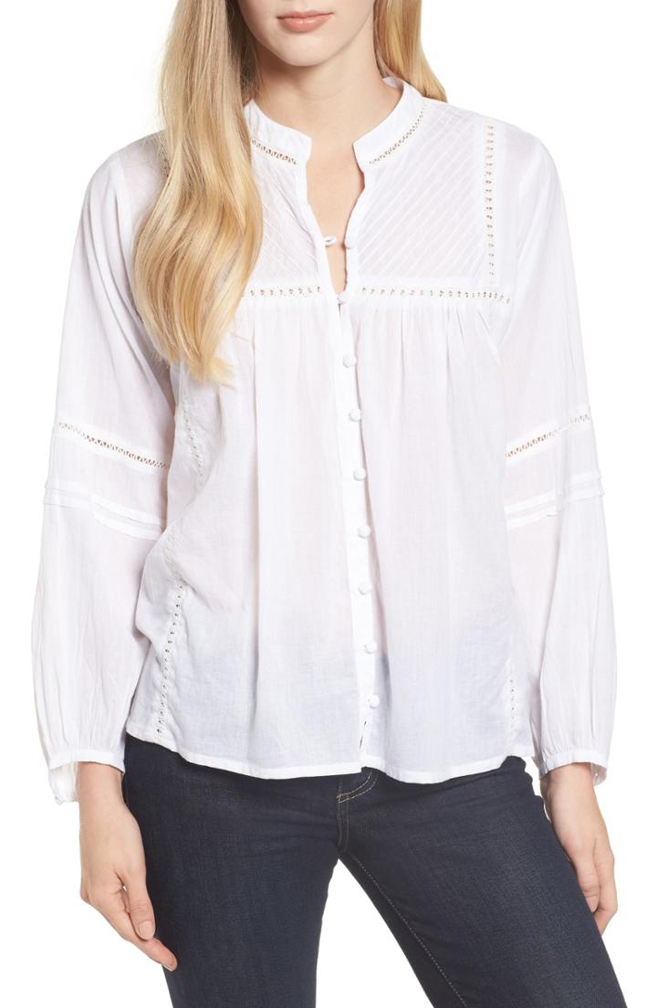 Women's Velvet By Graham & Spencer Pintuck Voile Blouse