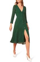 Women's Reformation Fauna Front Button Midi Dress