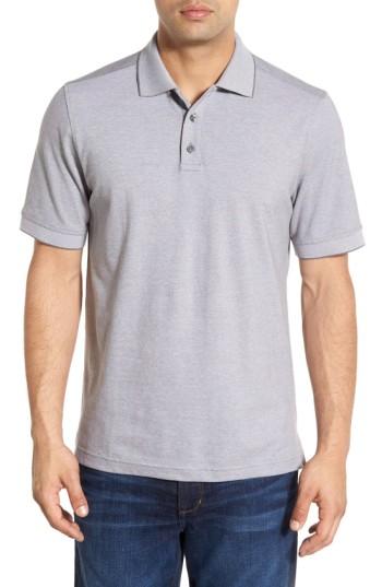 Men's Nordstrom Men's Shop Classic Regular Fit Oxford Pique Polo - Grey