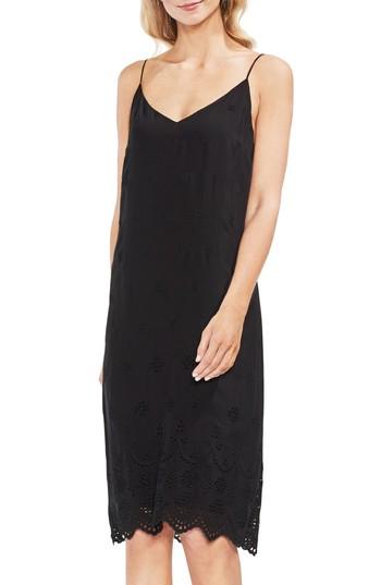 Women's Vince Camuto Eyelet Scallop Dress - Black