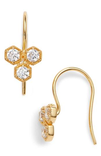Women's Nadri Triple Hexagon Earrings