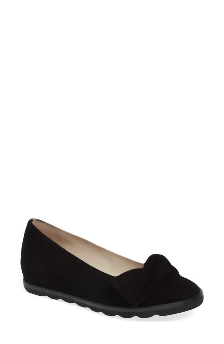 Women's Amalfi By Rangoni Vittorio Bow Flat .5 M - Black