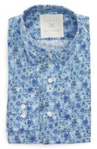 Men's Strong Suit By Ilaria Urbinati Edmond Slim Fit Floral Dress Shirt .5r - Blue