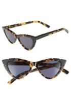 Women's Pared Picollo & Grande 50mm Cat Eye Sunglasses - Dk Tort/black Lam Solid Grey