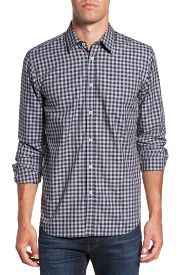 Men's Jeremy Argyle Slim Fit Check Sport Shirt, Size - Grey