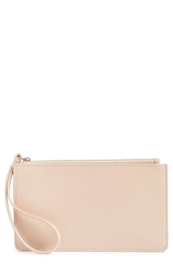 Women's Halogen Leather Wristlet With Pop-out Card Case -