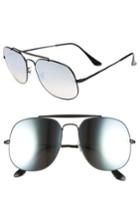 Men's Ray-ban The General 57mm Aviator Sunglasses - Black/silver Gradient