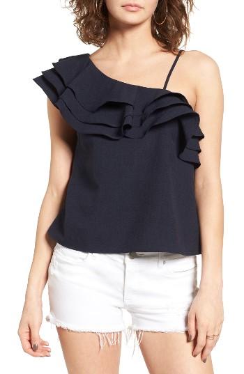 Women's J.o.a. Ruffle One-shoulder Top