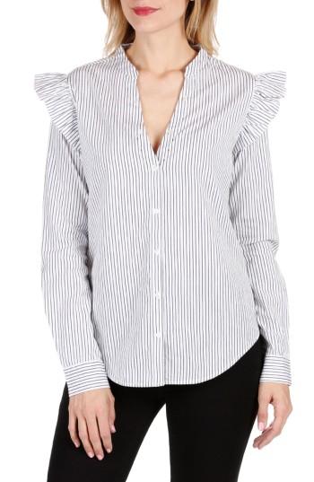 Women's Paige Jenelle Ruffle Dress Shirt - White