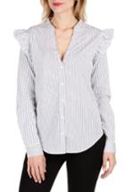 Women's Paige Jenelle Ruffle Dress Shirt - White