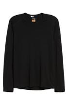 Men's Icebreaker Oasis Long Sleeve Merino Wool Base Layer T-shirt, Size - Black