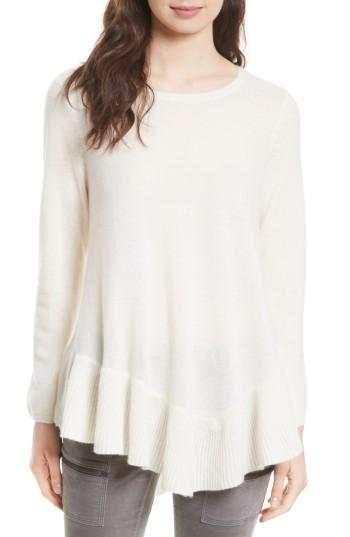 Women's Joie Tambrel N Wool & Cashmere Asymmetrical Sweater Tunic - White