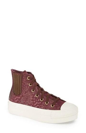 Converse Chuck Taylor All Star High Top Platform Chelsea Sneaker (women) Womens Oriental Violet