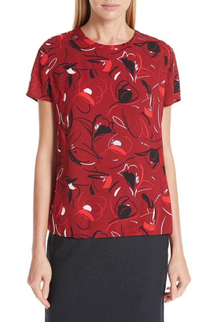 Women's Boss Ilyna Crepe Short Sleeve Top