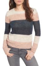 Women's Pam & Gela Stripe Alpaca Blend Sweater, Size - Pink